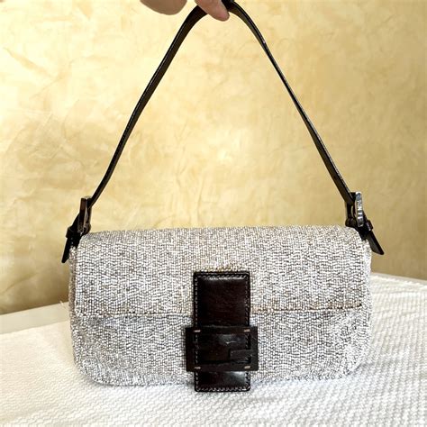 vintage fendi beaded baguette|genuine fendi baguette.